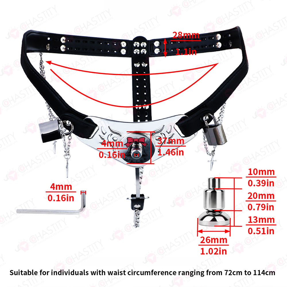 Leather & Metal Inverted Contract Chastity Pants