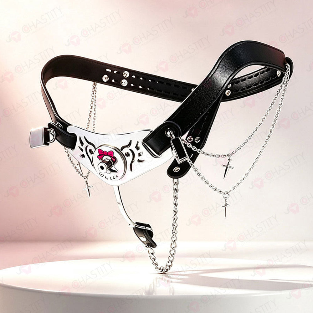 Leather & Metal Inverted Contract Chastity Pants