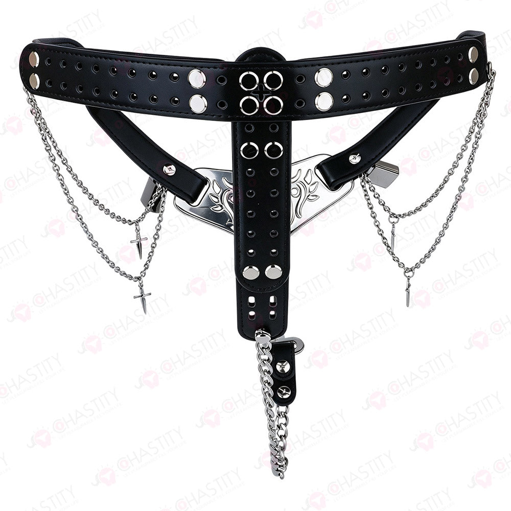 Leather & Metal Inverted Contract Chastity Pants