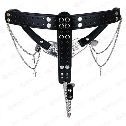 Leather & Metal Inverted Contract Chastity Pants