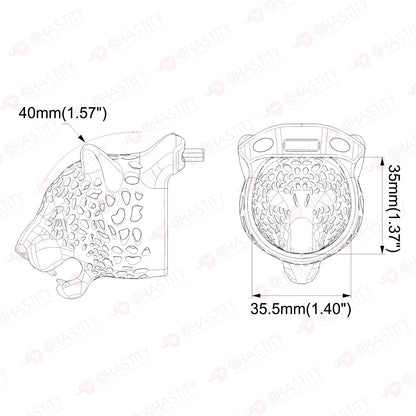 Leopard Male Genital Cage