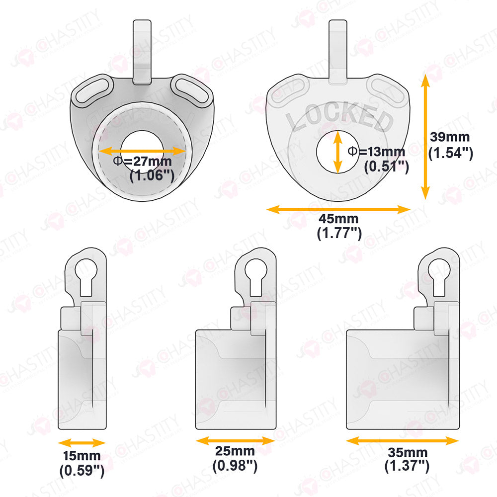 Locked Internal Chastity Cage