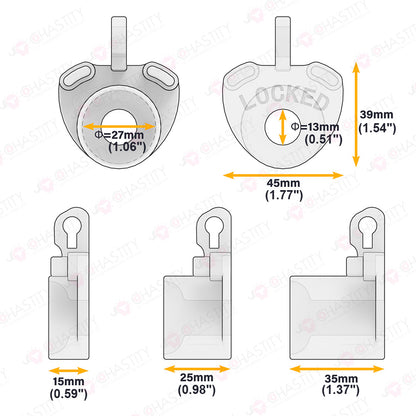 Locked Internal Chastity Cage