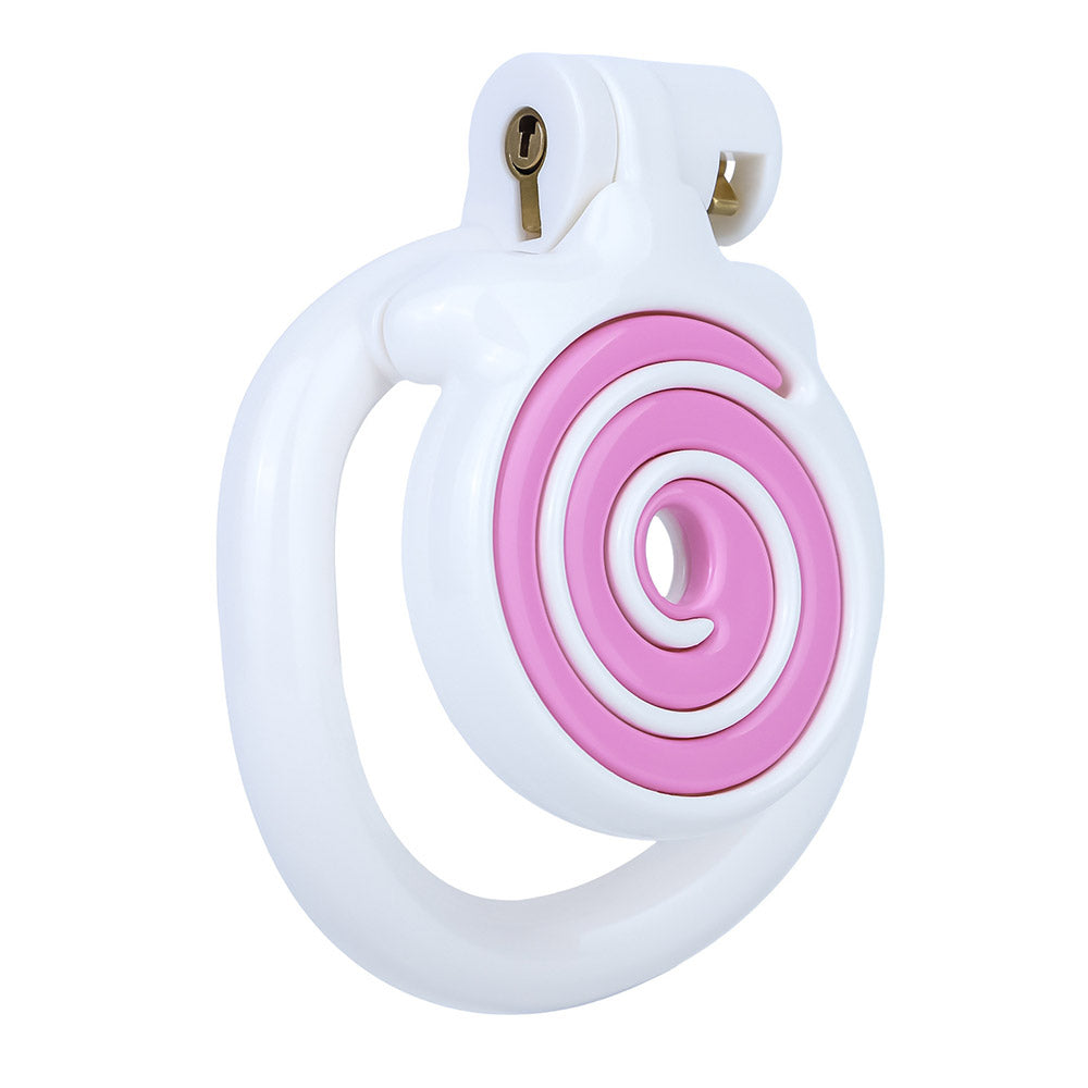 Locking in Love - Flat Lollipop Candy Chastity Cage