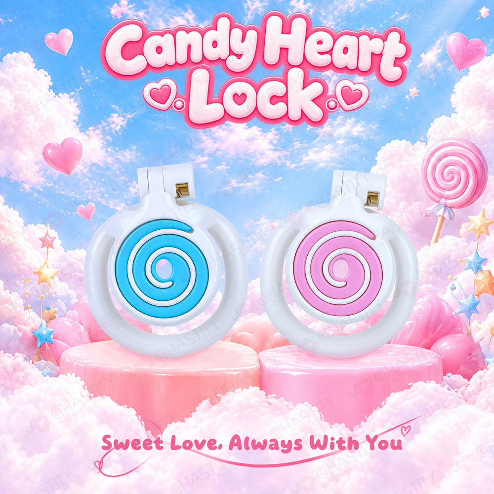 Locking in Love - Flat Lollipop Candy Chastity Cage