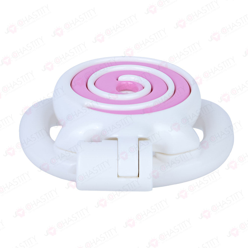 Locking in Love - Flat Lollipop Candy Chastity Cage