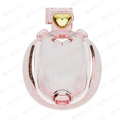 Loyalty Heart - Transparent Peeking Chastity Cage