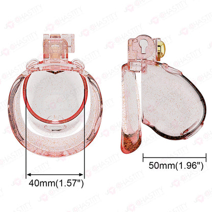 Loyalty Heart - Transparent Peeking Chastity Cage