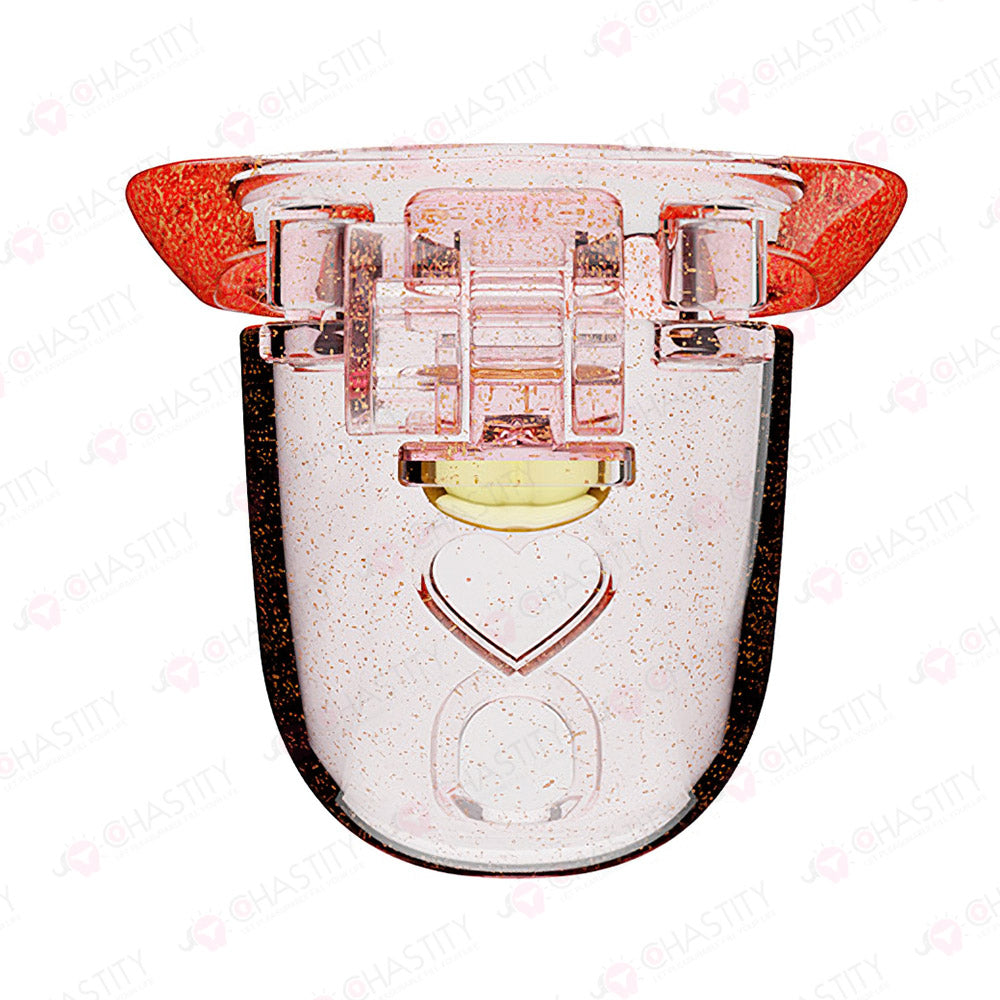 Loyalty Heart - Transparent Peeking Chastity Cage