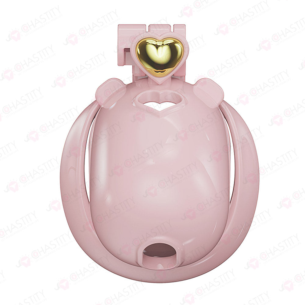 Loyalty Heart - Transparent Peeking Chastity Cage