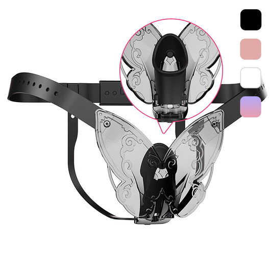 Male Butterfly Spring Chastity Belt (Internal Silicone Cage)
