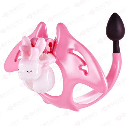 Manta Ray Chastity Cage With Anal Plug Tail