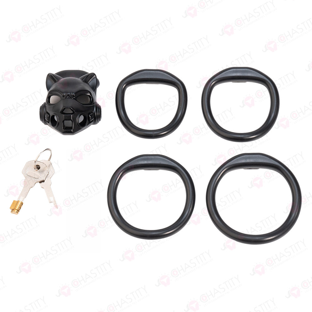 Mecha Shadow Panther Chastity Cage