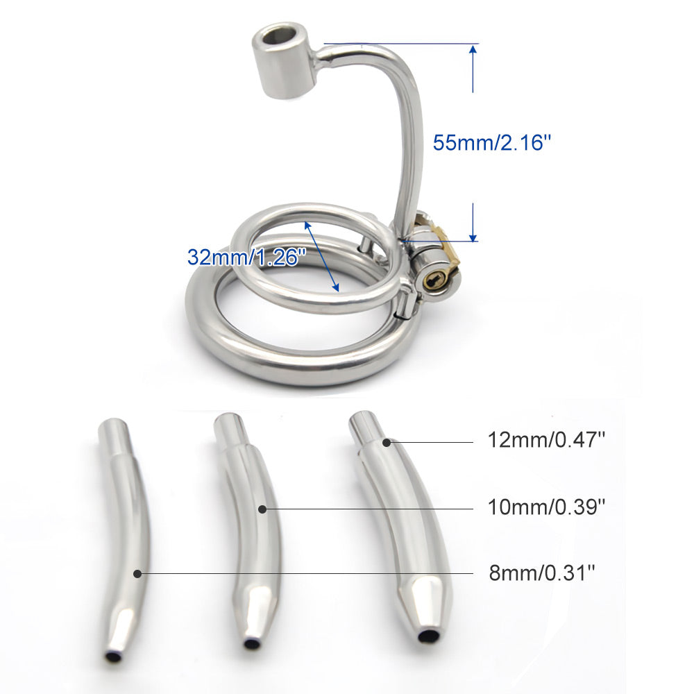 chastity device with urethral tube