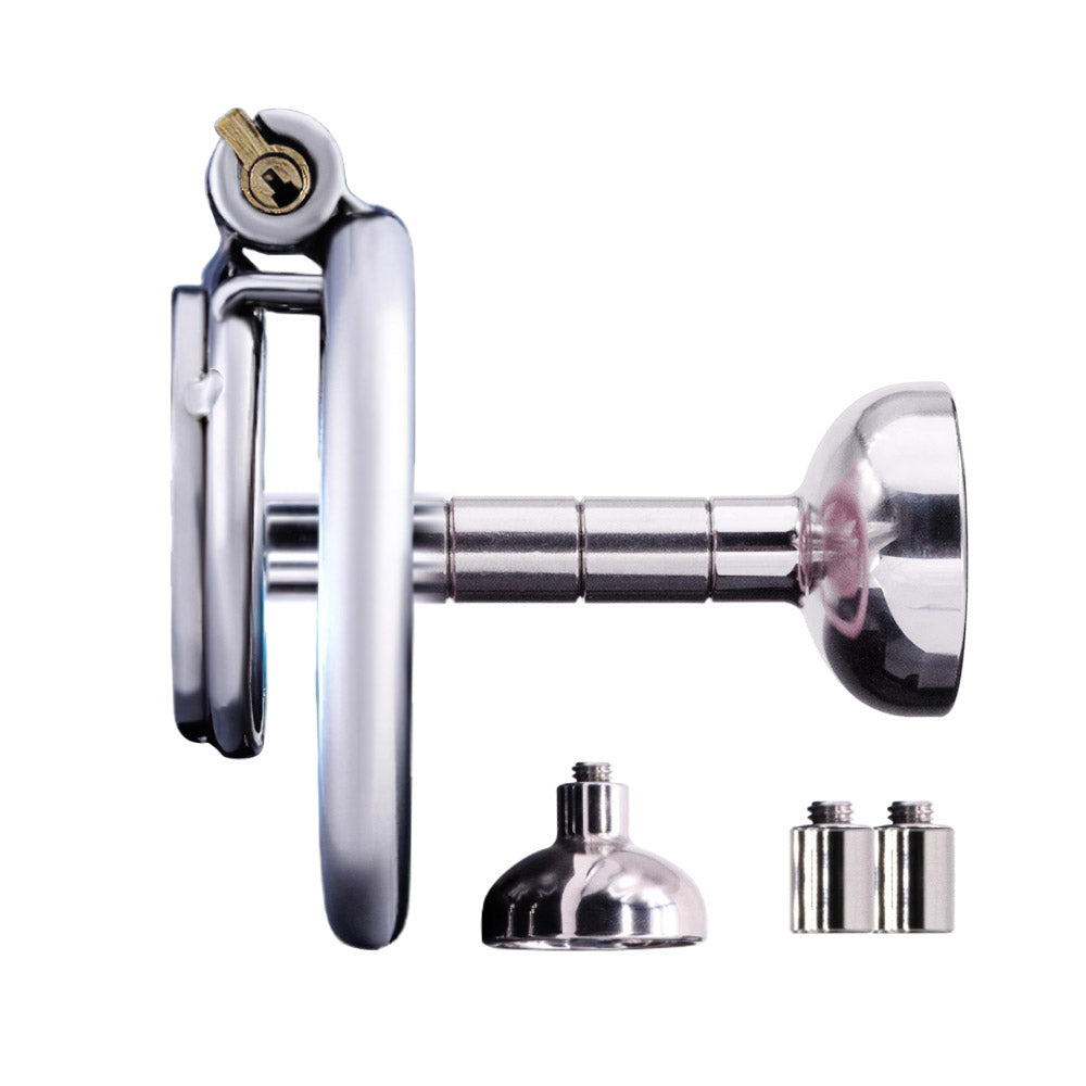 Metal Assembly Infinitely Extendable Chastity Cage (Flat & Inverted)