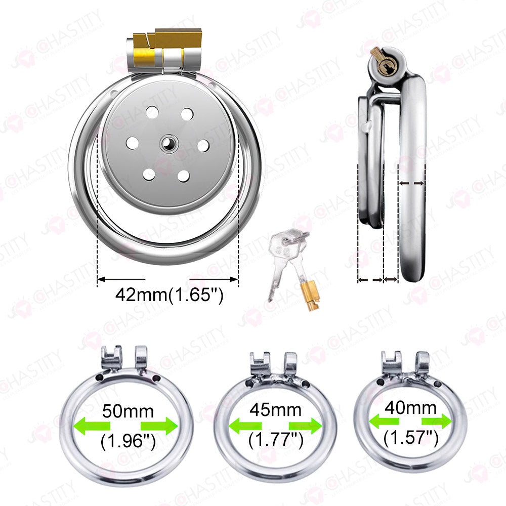 Metal Assembly Infinitely Extendable Chastity Cage (Flat & Inverted)