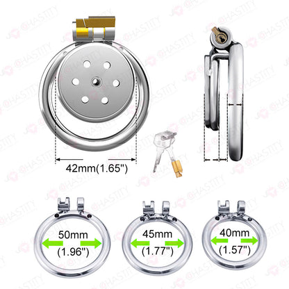 Metal Assembly Infinitely Extendable Chastity Cage (Flat & Inverted)