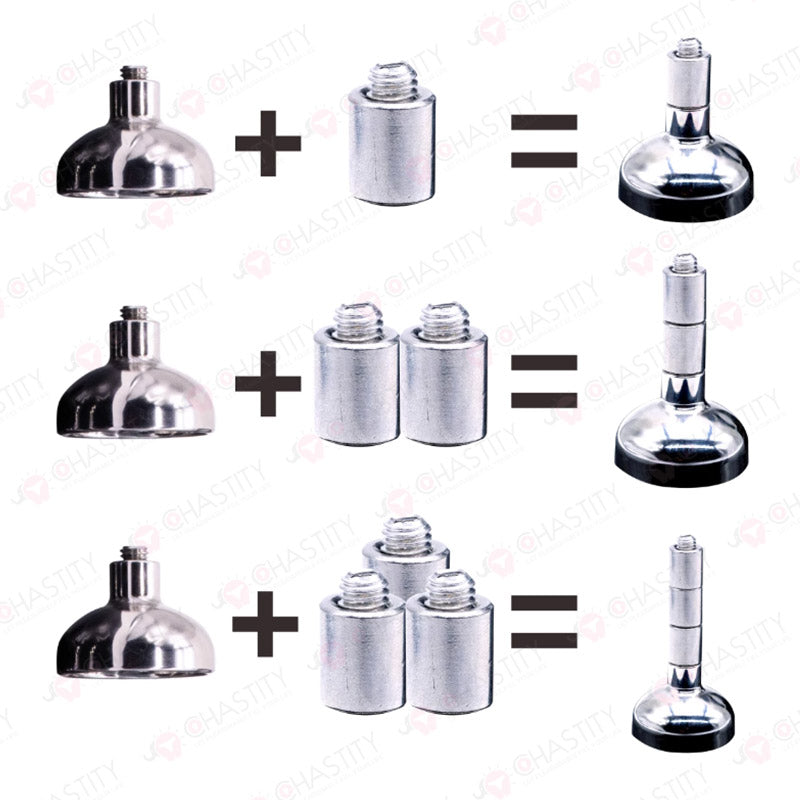 Metal Assembly Infinitely Extendable Chastity Cage (Flat & Inverted)