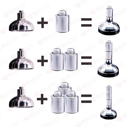 Metal Assembly Infinitely Extendable Chastity Cage (Flat & Inverted)
