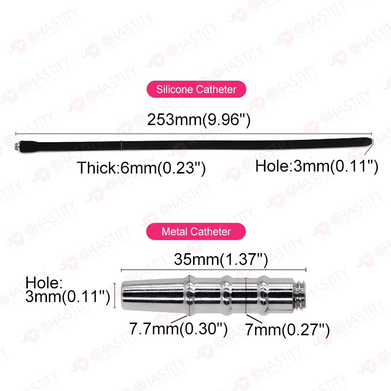 Metal Assembly Infinitely Extendable Chastity Cage (Flat & Inverted)