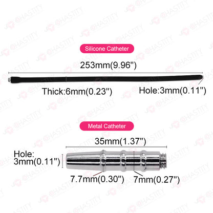 Metal Assembly Infinitely Extendable Chastity Cage (Flat & Inverted)