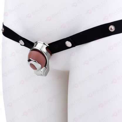 Metal Chastity Glans Sleeve With Lock