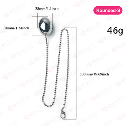 Metal Egg Anal Plug With Chain