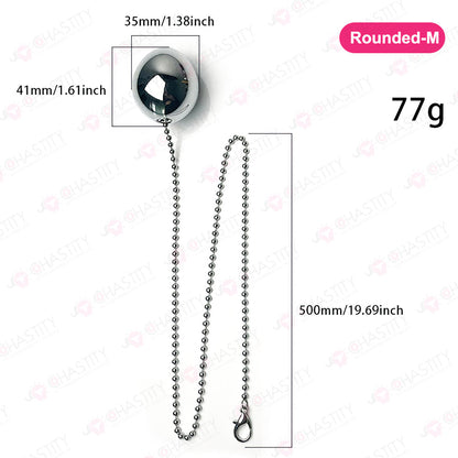 Metal Egg Anal Plug With Chain