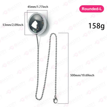Metal Egg Anal Plug With Chain
