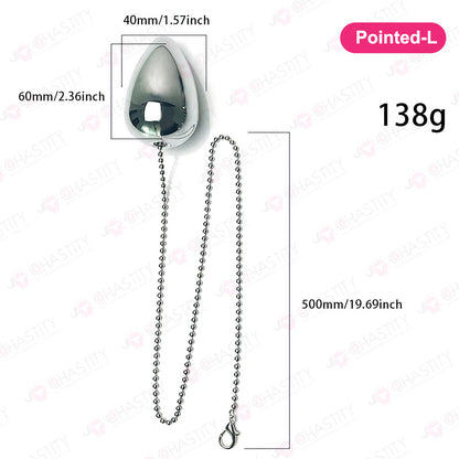 Metal Egg Anal Plug With Chain