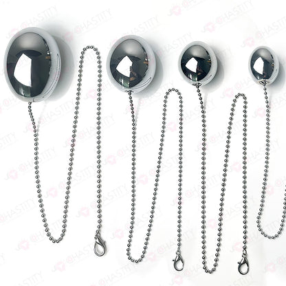 Metal Egg Anal Plug With Chain
