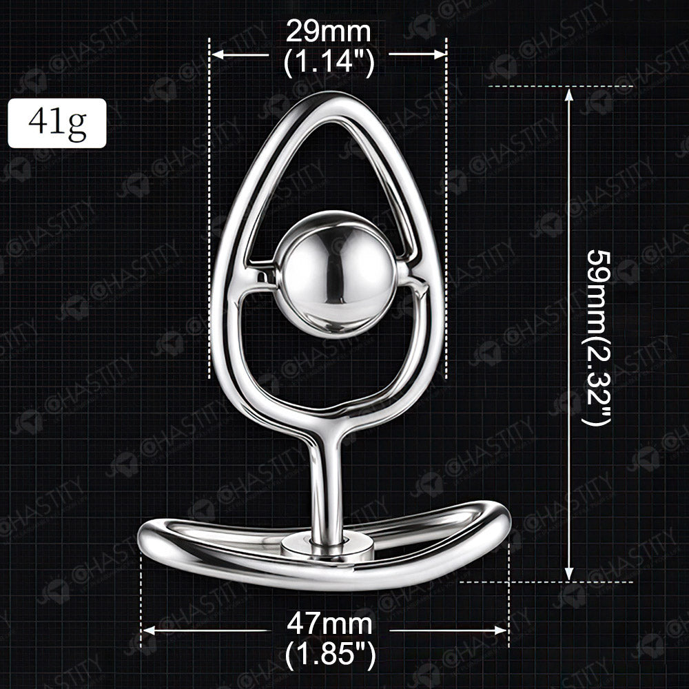Metal Rotating Bead Butt Plug
