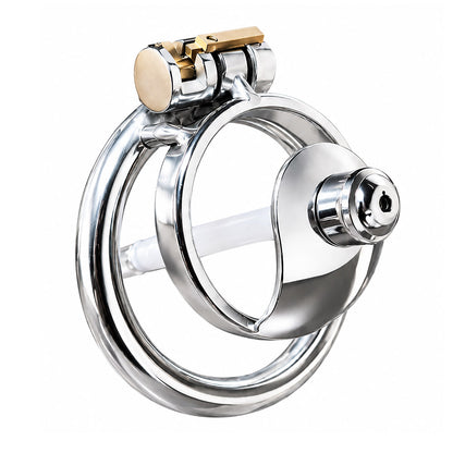 Metal Shield Tongue Chastity Cage (3 Rings)