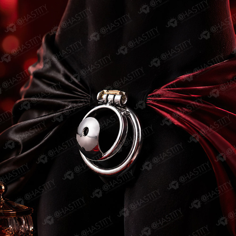 Metal Shield Tongue Chastity Cage (3 Rings)