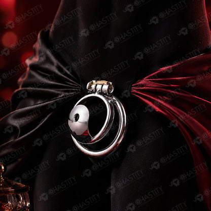Metal Shield Tongue Chastity Cage (3 Rings)