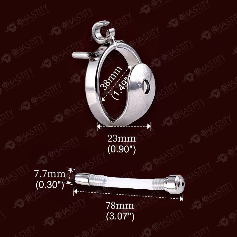 Metal Shield Tongue Chastity Cage (3 Rings)