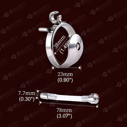 Metal Shield Tongue Chastity Cage (3 Rings)