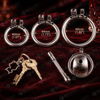 Metal Shield Tongue Chastity Cage (3 Rings)