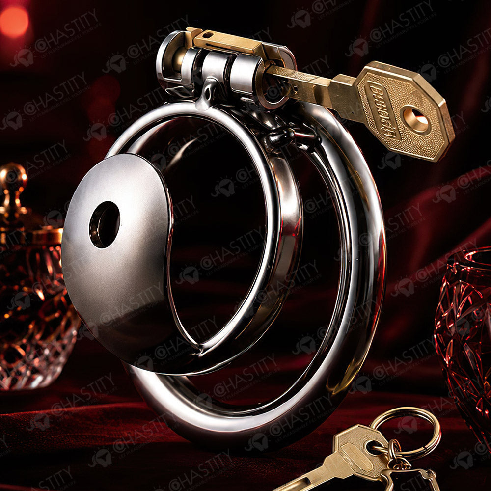 Metal Shield Tongue Chastity Cage (3 Rings)