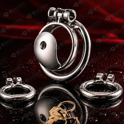 Metal Shield Tongue Chastity Cage (3 Rings)