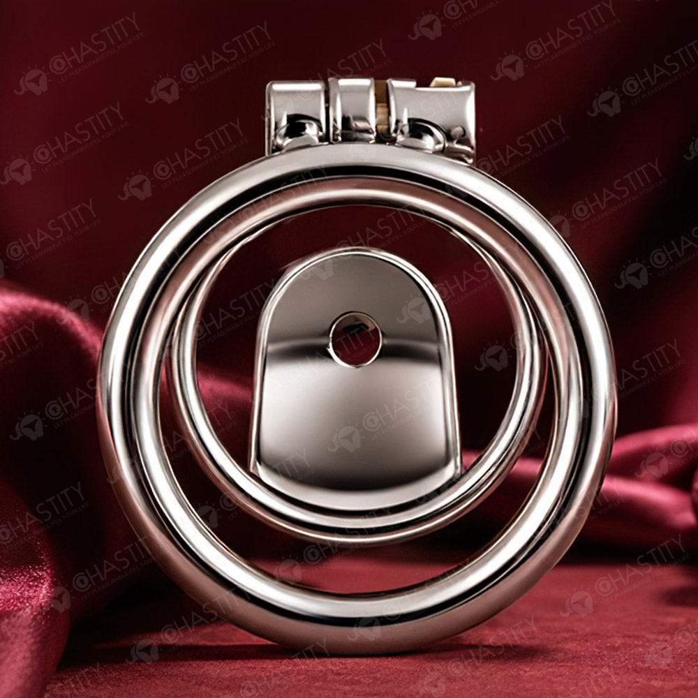 Metal Shield Tongue Chastity Cage (3 Rings)