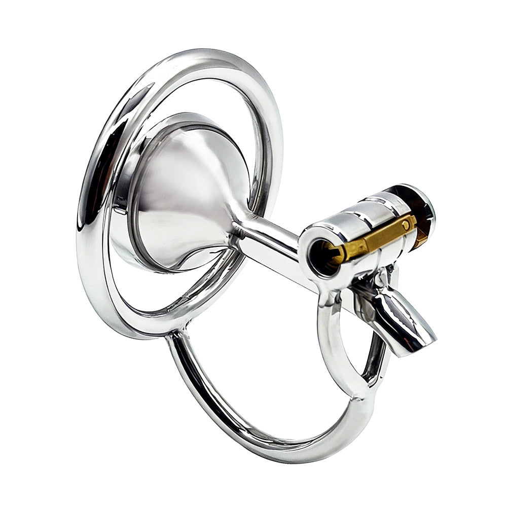 Metal Trumpet Inversion Chastity Cage