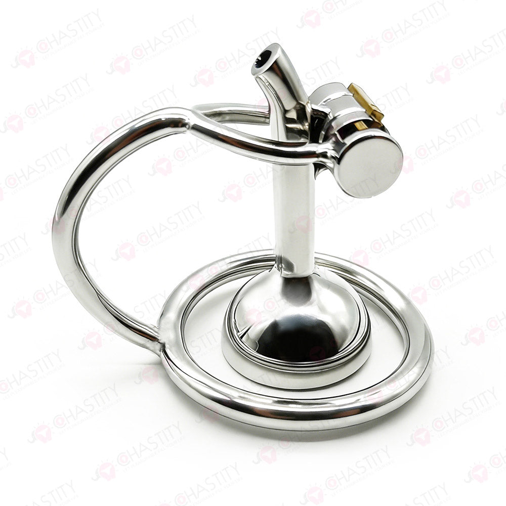 Metal Trumpet Inversion Chastity Cage