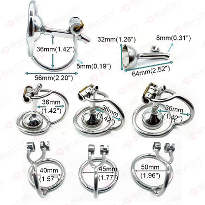 Metal Trumpet Inversion Chastity Cage