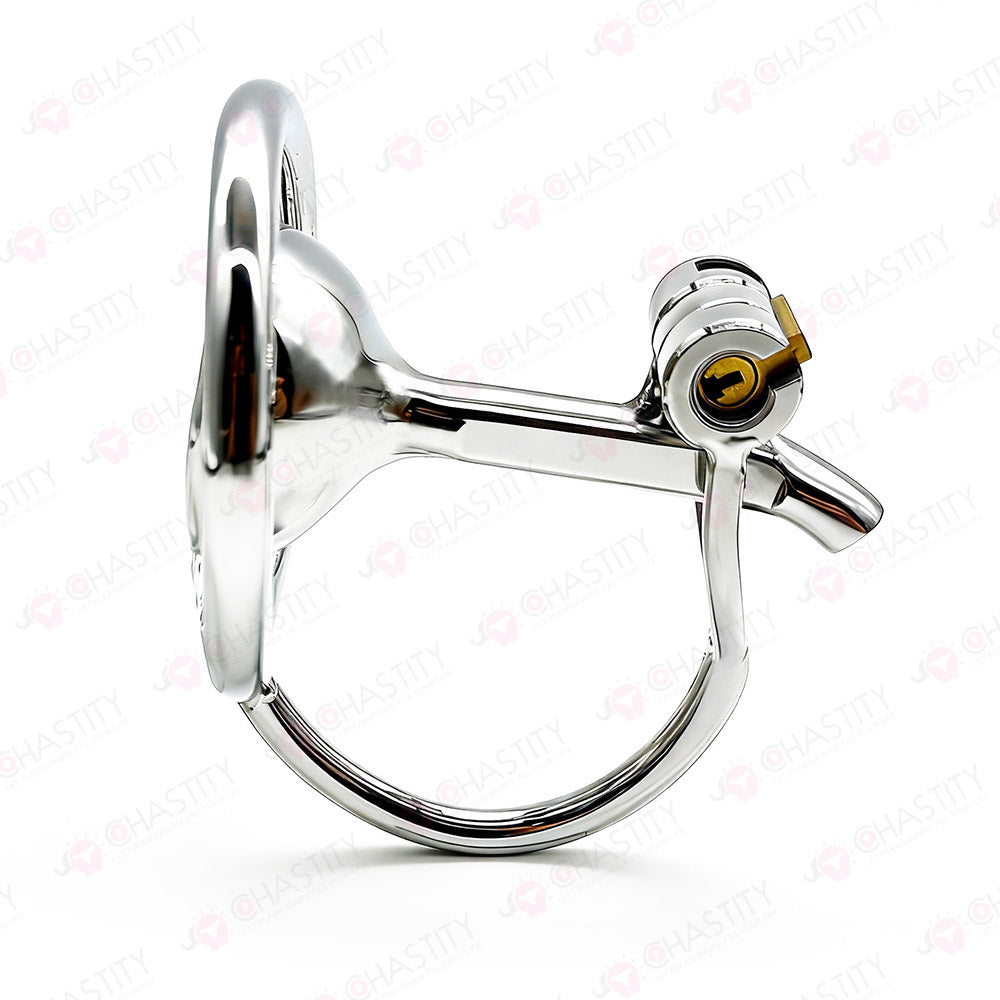 Metal Trumpet Inversion Chastity Cage