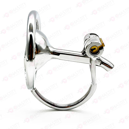 Metal Trumpet Inversion Chastity Cage
