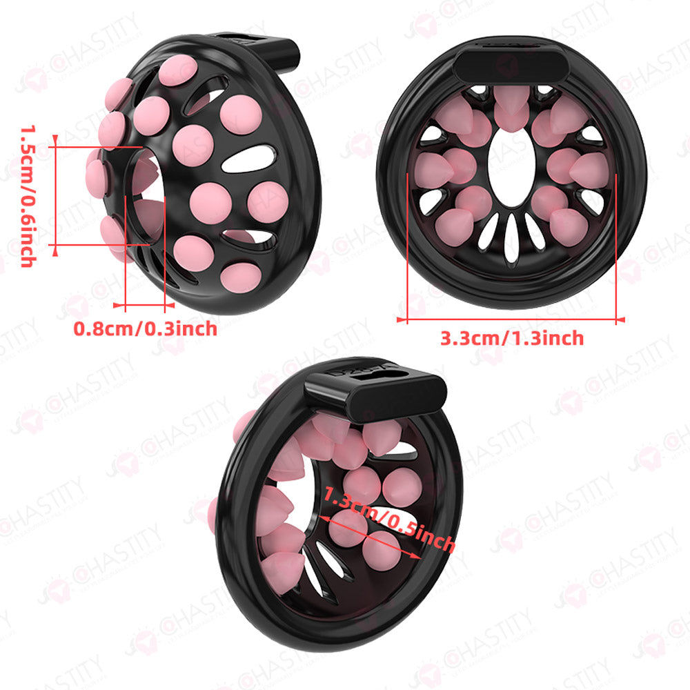 Micro Male Chastity With Removable Soft Spikes