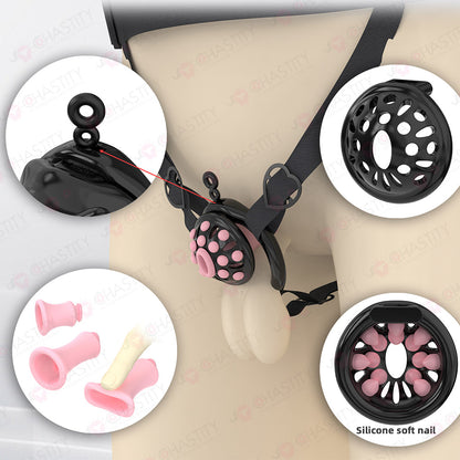 Micro Male Chastity With Removable Soft Spikes