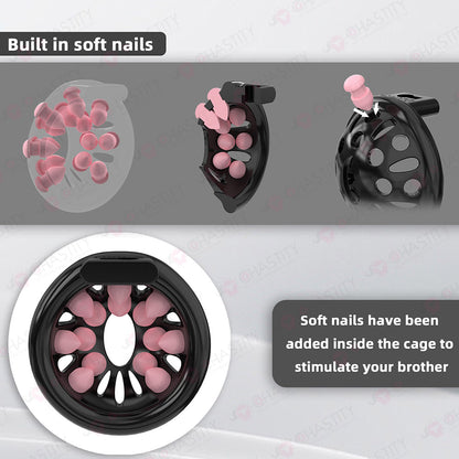 Micro Male Chastity With Removable Soft Spikes