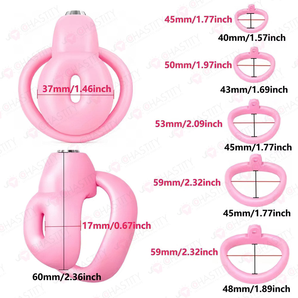 Miniature Chastity Cage with Top-Button Lock